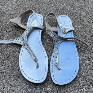 Express silver sandal size 9